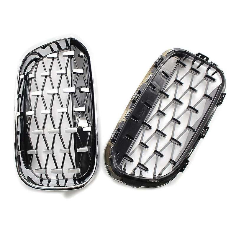 1 Pair Front Kidney Diamond Style Grille Diamond Meteor Grills for - 1 Series F20 2015-2017 Racing G