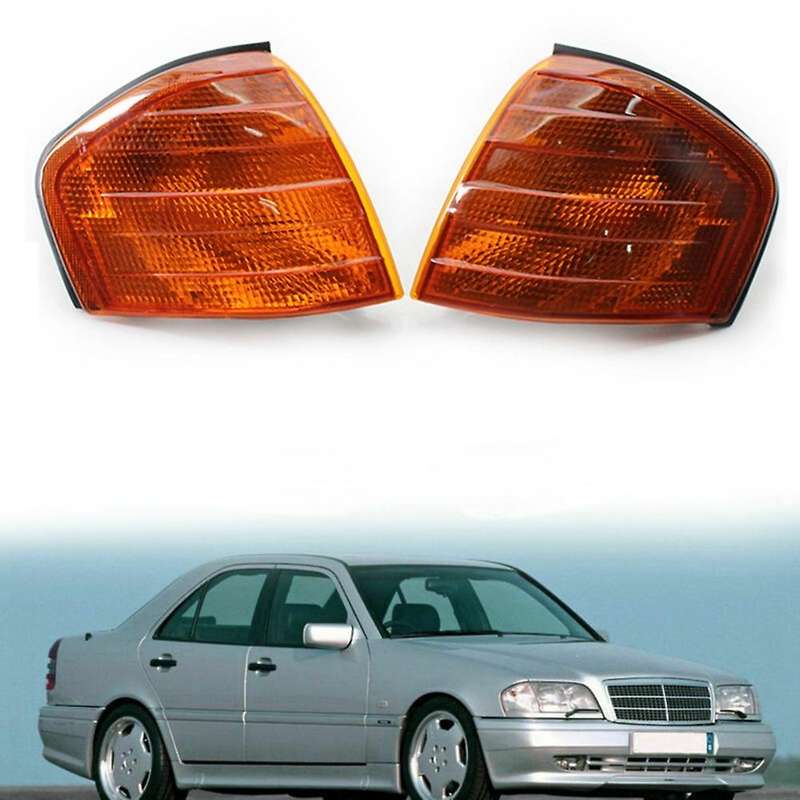 1 Pair Front Left+Right Amber Corner Lights Turn Signal Lights for C Class W202 1994-2000 2028261143