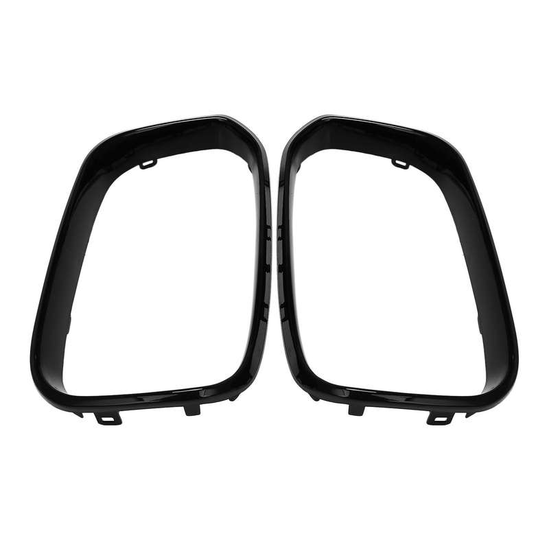 1 Pair Gloss Black Car Front Bumper Kidney Grille Frame Replacement for 1 Series F20 125I 135I 2015-