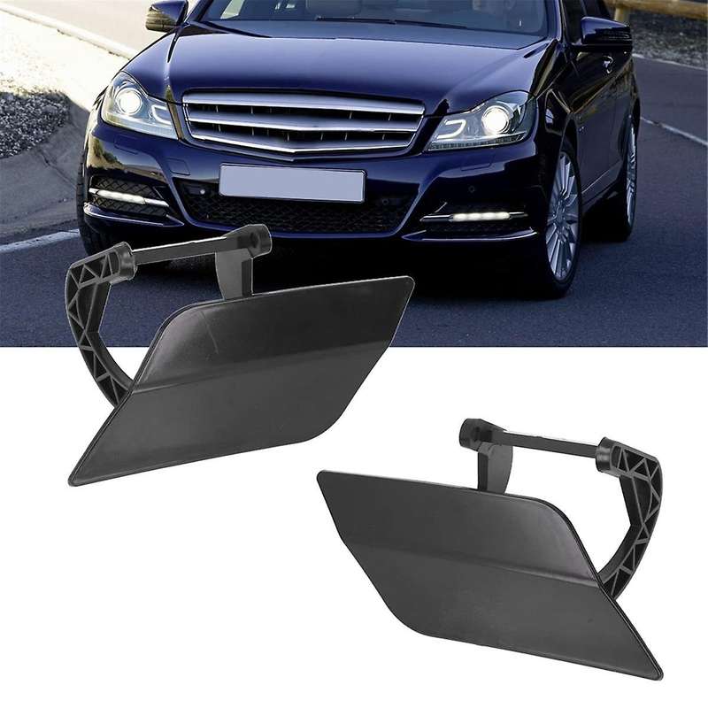 1 Pair Headlight Washer Cover with Bracket for C-Class W204 2007-2011 2048802124 2048802224