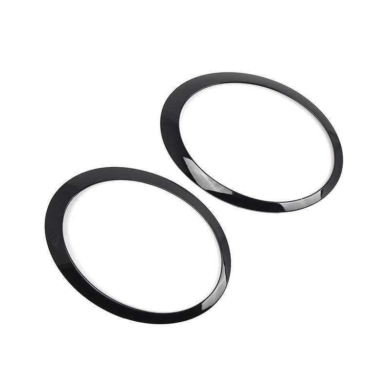 1 Pair Headlight Trim Ring Glossy Black for R50 R52 R53 2001-2006 63126917835 63126917836