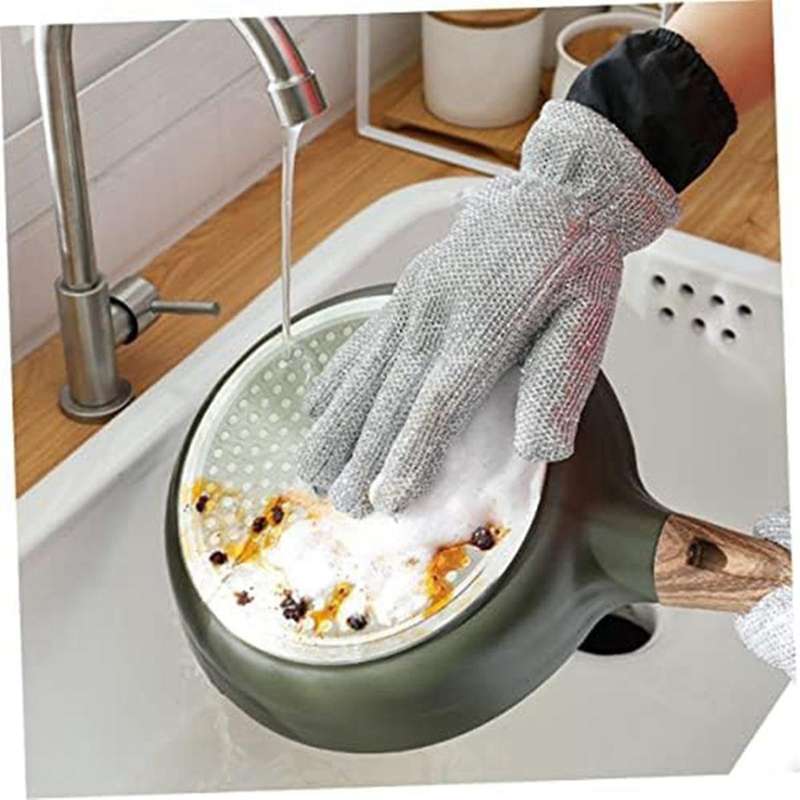 1 Pair Household Dusting Gloves Dish Washing Gloves Cleaning Gloves Medium Plate Dish Towel Cutters