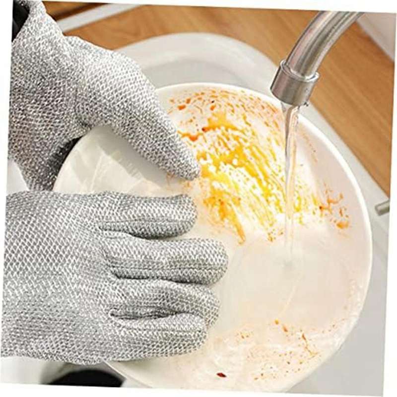 1 Pair Household Dusting Gloves Dish Washing Gloves Cleaning Gloves Medium Plate Dish Towel Cutters