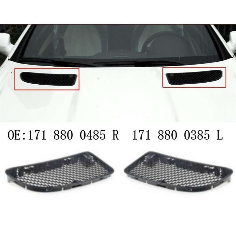 1 Pair Hood Vent Grille for R171 SLK280 SLK300 SLK350 2005-2011 1718800485 1718800385