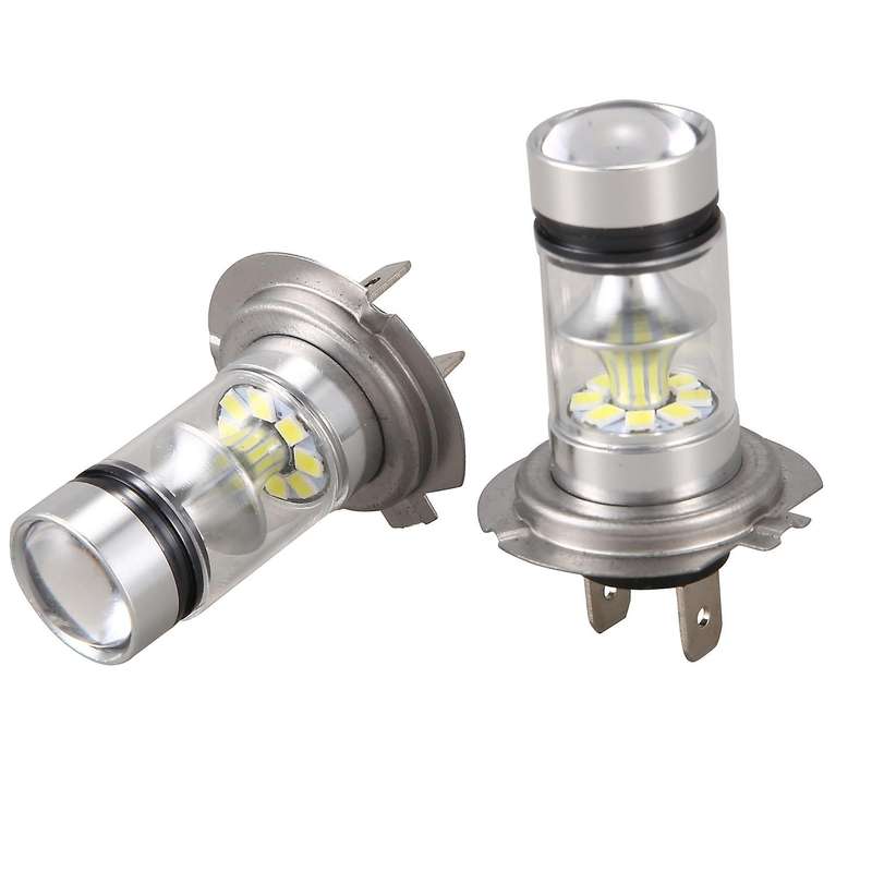 1 Pair High LED H7 Bulb 100W 20LED Car Fog Light Lamp Headlights 6000K White