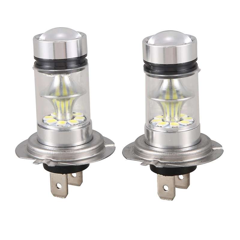 1 Pair High LED H7 Bulb 100W 20LED Car Fog Light Lamp Headlights 6000K White