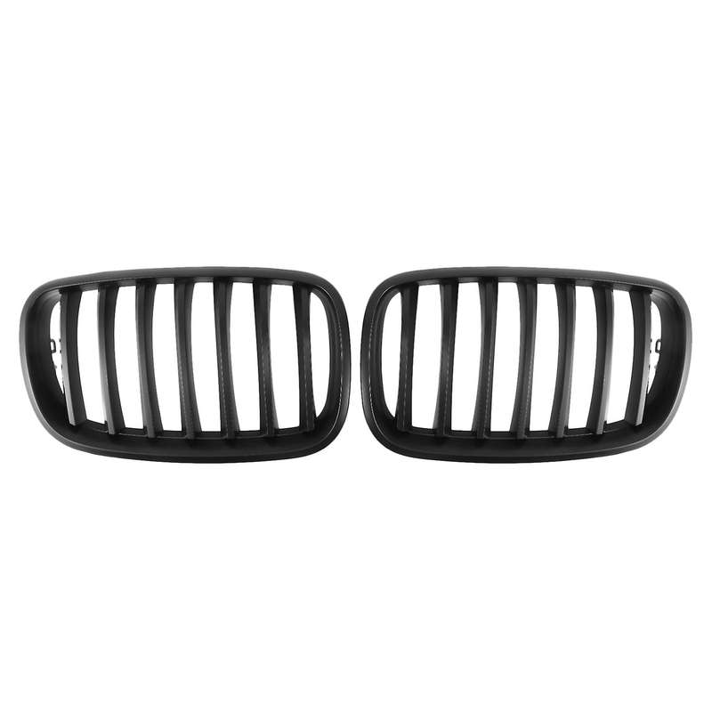 1 Pair Kidney Grille Left Right Matt Black Durable Grill Vent Cover 51137157687 51137157688 for 5 Se