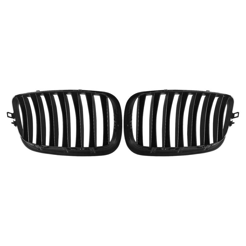 1 Pair Kidney Grille Left Right Matt Black Durable Grill Vent Cover 51137157687 51137157688 for 5 Se