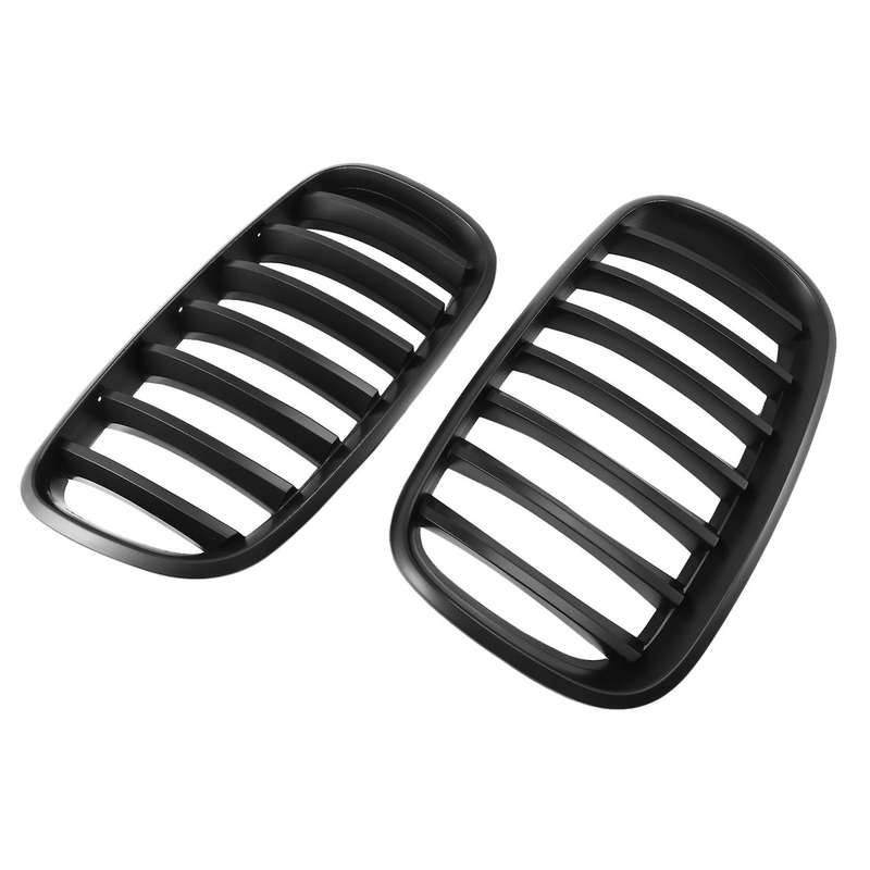 1 Pair Kidney Grille Left Right Matt Black Durable Grill Vent Cover 51137157687 51137157688 for 5 Se