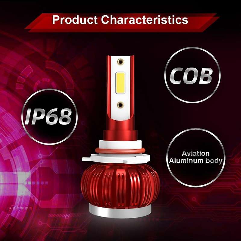 1 Pair LED Car Light Bulbs 10000LM 70W Headlight Auto Led Head Light Lamps 6500K Cold White(9005)