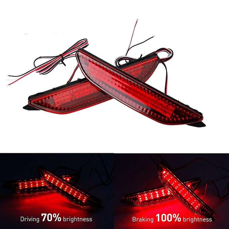 1 Pair LED Car Rear Bumper Reflector Light Tail Brake Stop Warning Lamp for K2 Sedan 2011-2014 Car A
