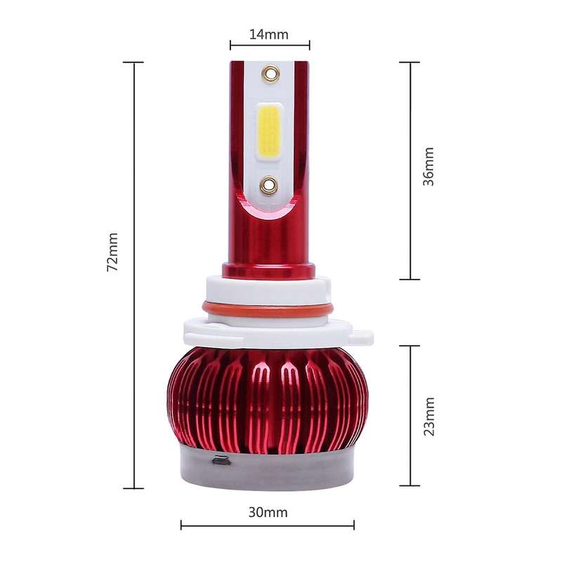 1 Pair LED Car Light Bulbs 10000LM 72W Super Bright COB Auto Light Auto Led Head Light Lamps 3000K G