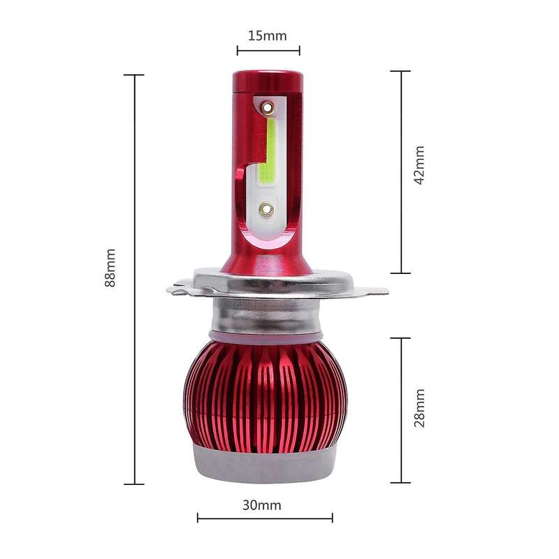 1 Pair LED Car Light Bulbs 10000LM 72W Super Bright COB Auto Light Auto Led Head Light Lamps 8000K I