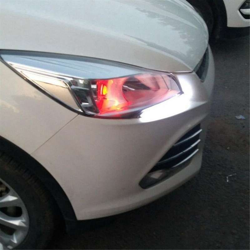 1 Pair LED DRL Daytime Running Lights with Turning Signal Lamps Waterproof for Kuga Escape 2013-2016