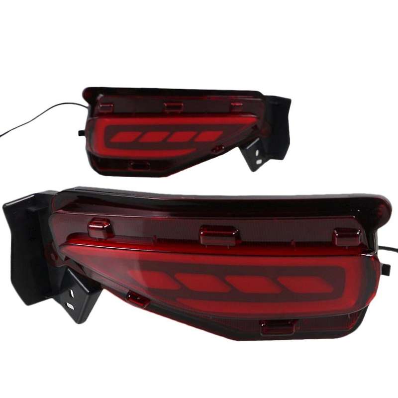 1 Pair Led Light Guide Brake Lights Night Driving Lights Turn Signal Light for Fortuner 2016-2019, S