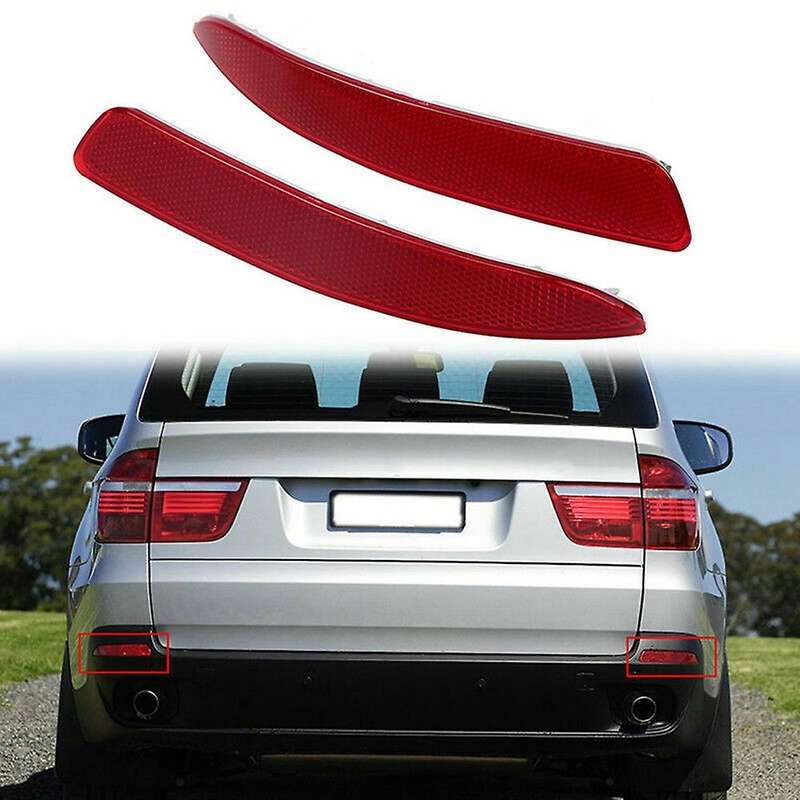 1 Pair Left & Right Rear Bumper Reflector Sticker Cover for- E70 X5 2007-2013 63217158949 632171589
