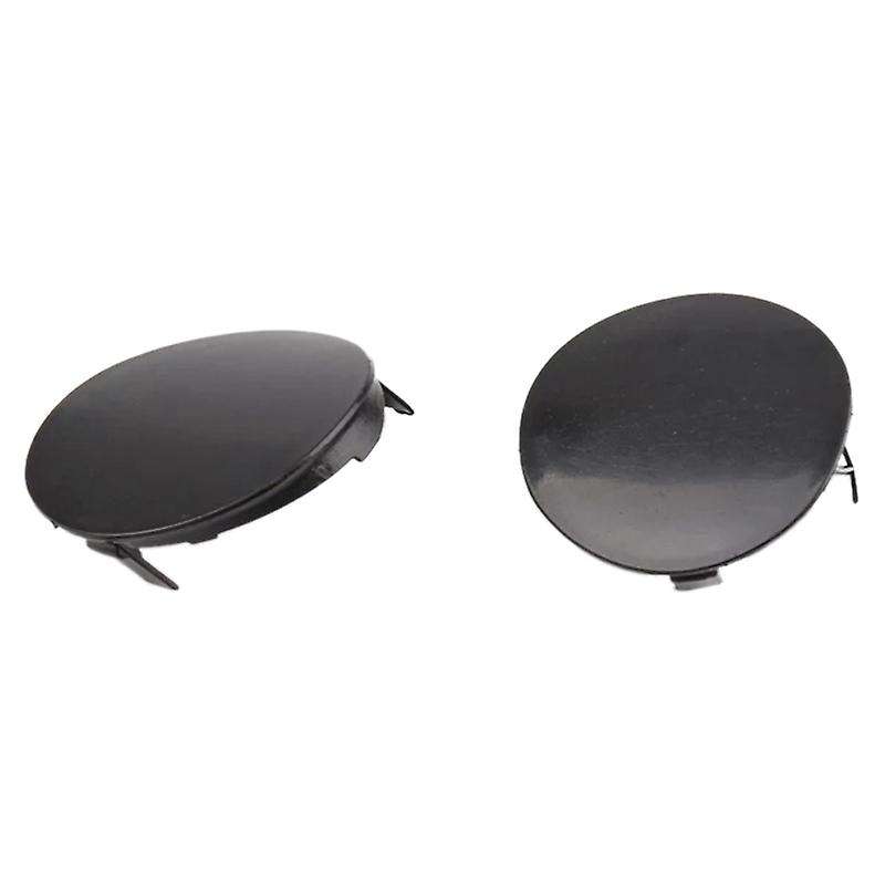 1 Pair Left & Right Front Bumper Tow Hook Cover Cap 52128-02910 Black Plastic Fit for 2007-2009