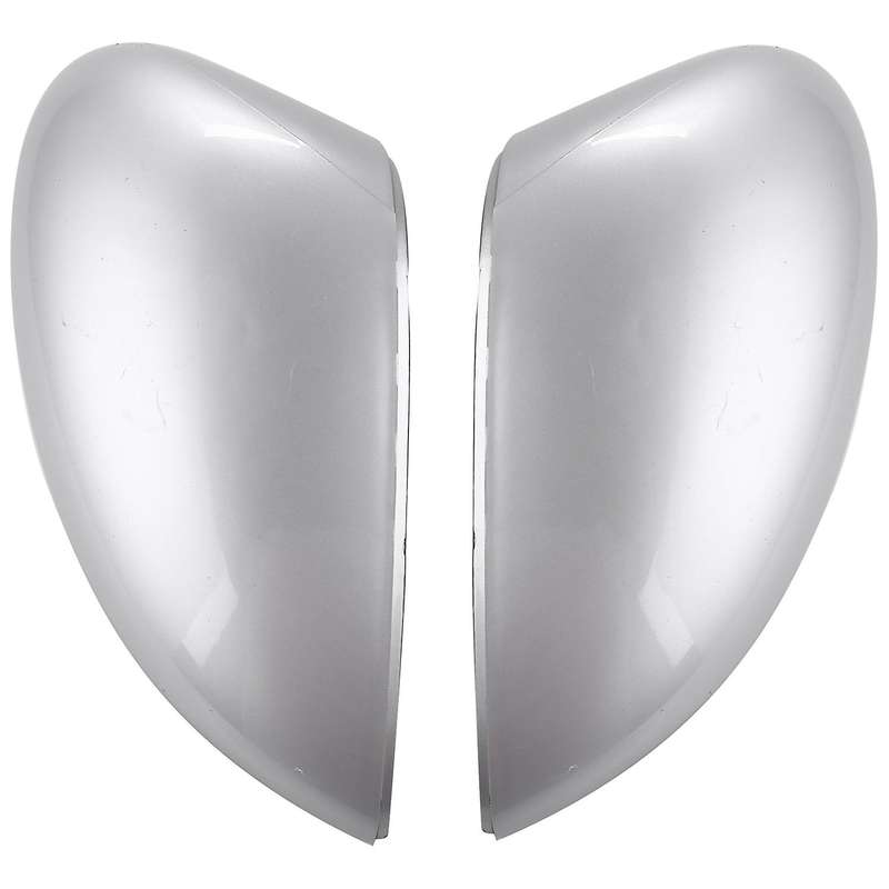1 Pair Left/right Silver Rearview Side View Mirror Replacement Cover Cap Case Shell for for Fiesta