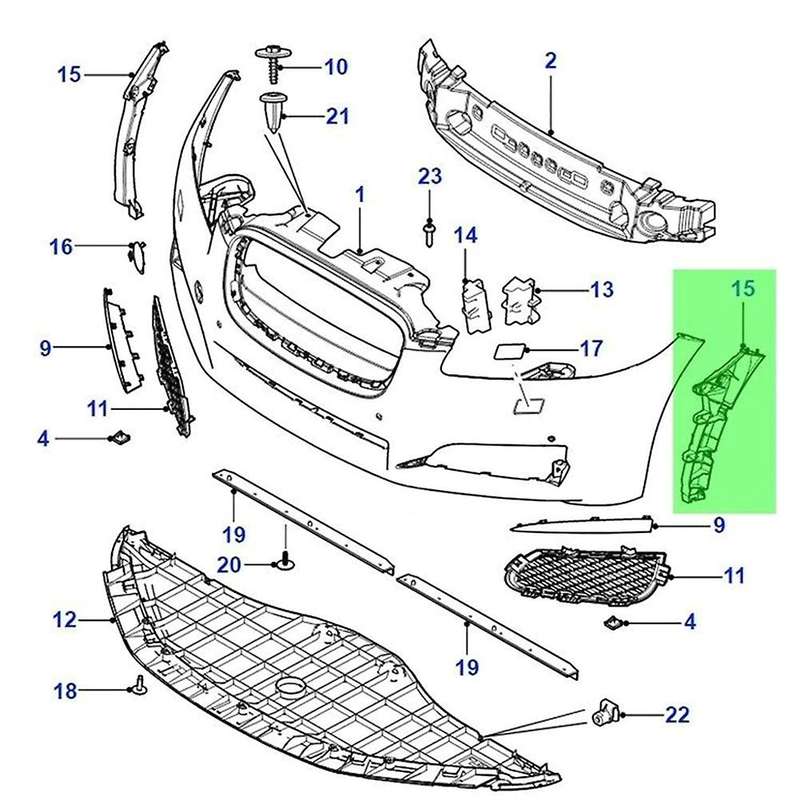 1 Pair Left Right Front Bumper Mounting Bracket Bumper Bracket for XF 2012-2015 C2Z16532 C2Z16531