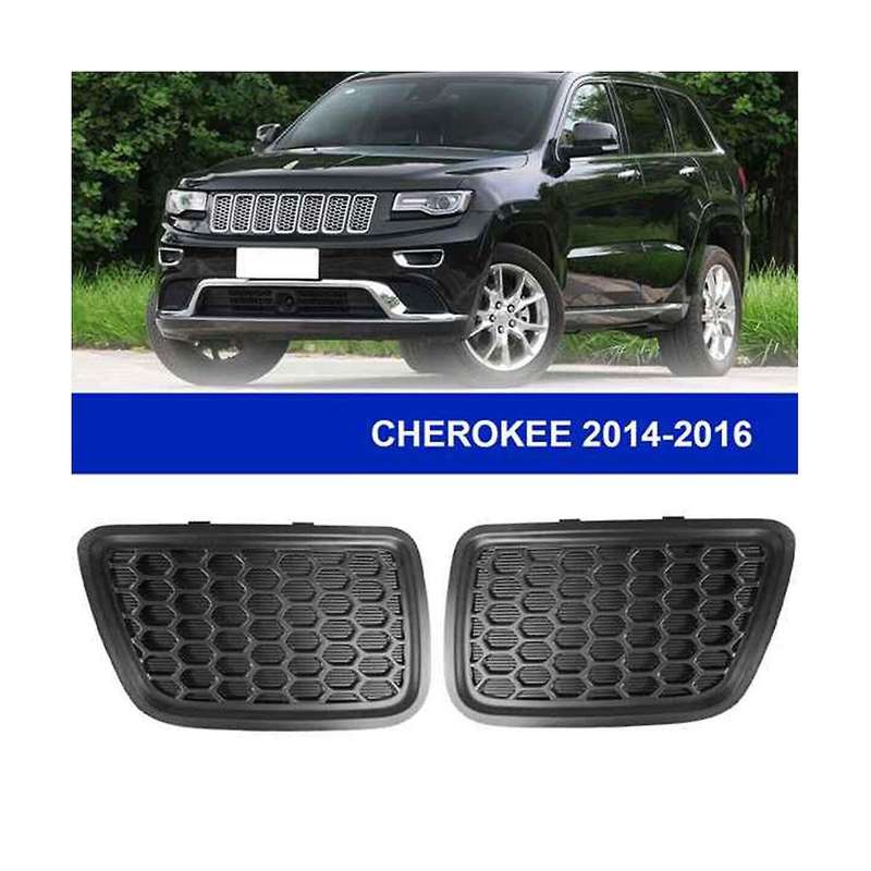 1 Pair LH+RH Front Lower Grille Tow Hook Cover Insert Bezel for Grand 2014-2016 68143099AC 68143098A