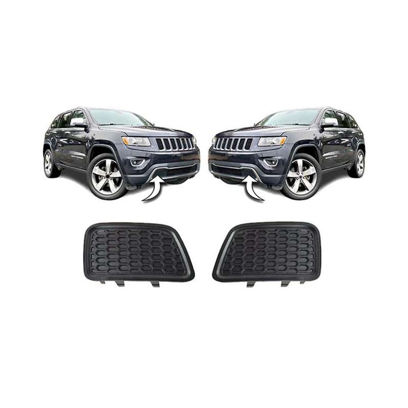 1 Pair LH+RH Front Lower Grille Tow Hook Cover Insert Bezel for Grand 2014-2016 68143099AC 68143098A