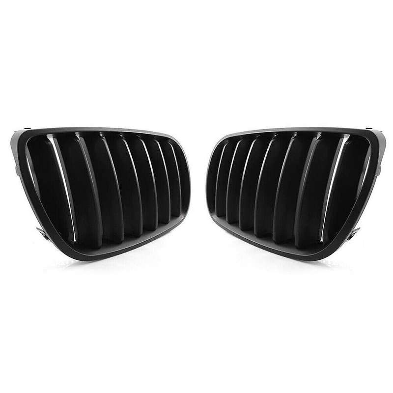 1 Pair Matte Black Front Grille Bumper Kidney Grille for E83 X3 Facelift 2007-2010