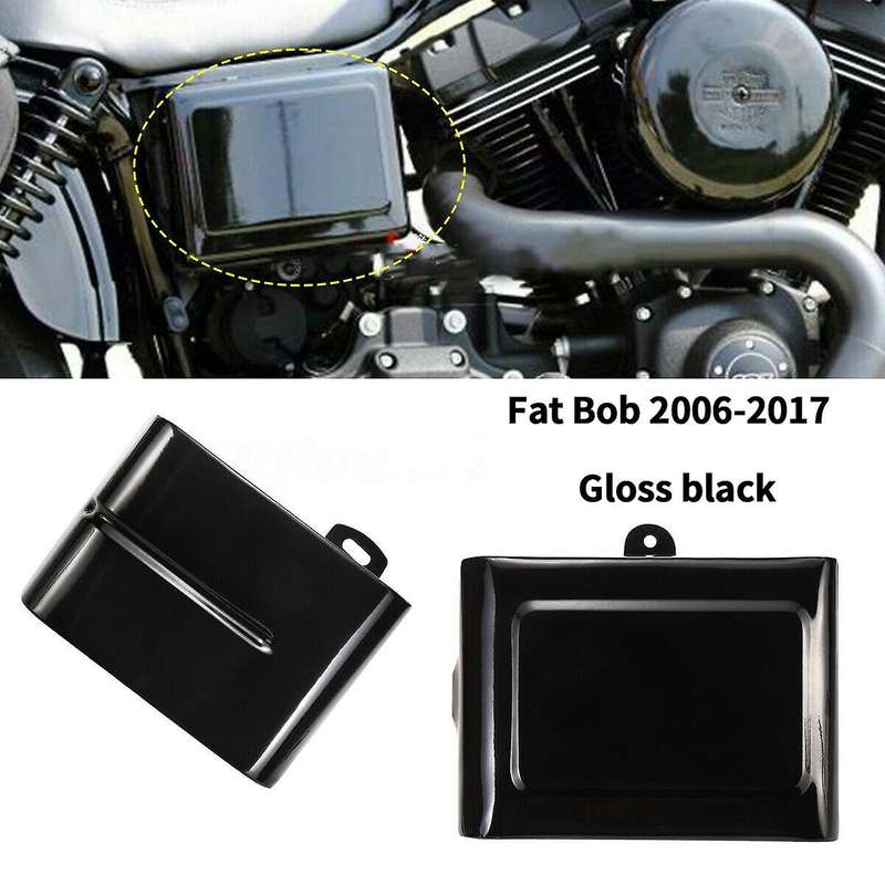 1 Pair Motorcycle Side Battery Cover Guard Frame Fits for Fat Super Glide Wide Glide Switchback 06-1