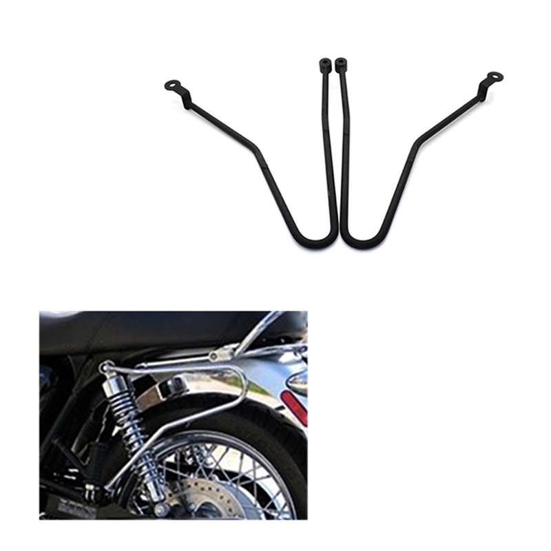 1 Pair Motorcycle Saddlebag Support Guard Bars Bracket Back Side Trunk Holder for Bonneville SE T100