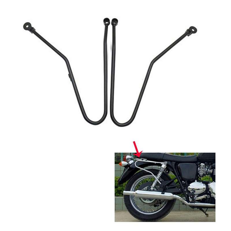 1 Pair Motorcycle Saddlebag Support Guard Bars Bracket Back Side Trunk Holder for Bonneville SE T100