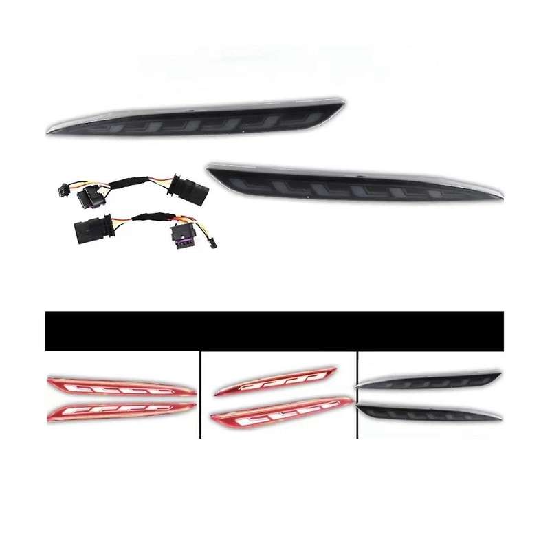 1 Pair New Dragon Scales Turning Light for Model Y Rear Bumper Light Rear Fog Light Retrofit Black