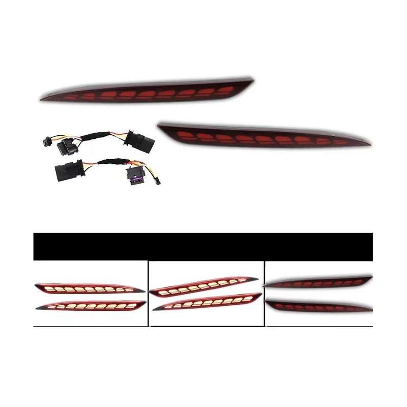 1 Pair New Dragon Scales Turning Light for Rear Bumper Light Rear Fog Light Retrofit Red Case