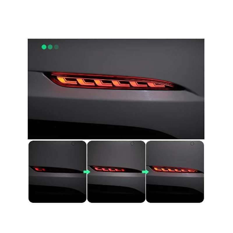 1 Pair New Dragon Scales Turning Light for Rear Bumper Light Rear Fog Light Retrofit Red Case