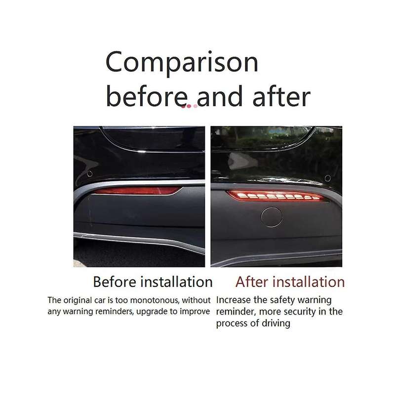 1 Pair New Dragon Scales Turning Light for Rear Bumper Light Rear Fog Light Retrofit Red Case