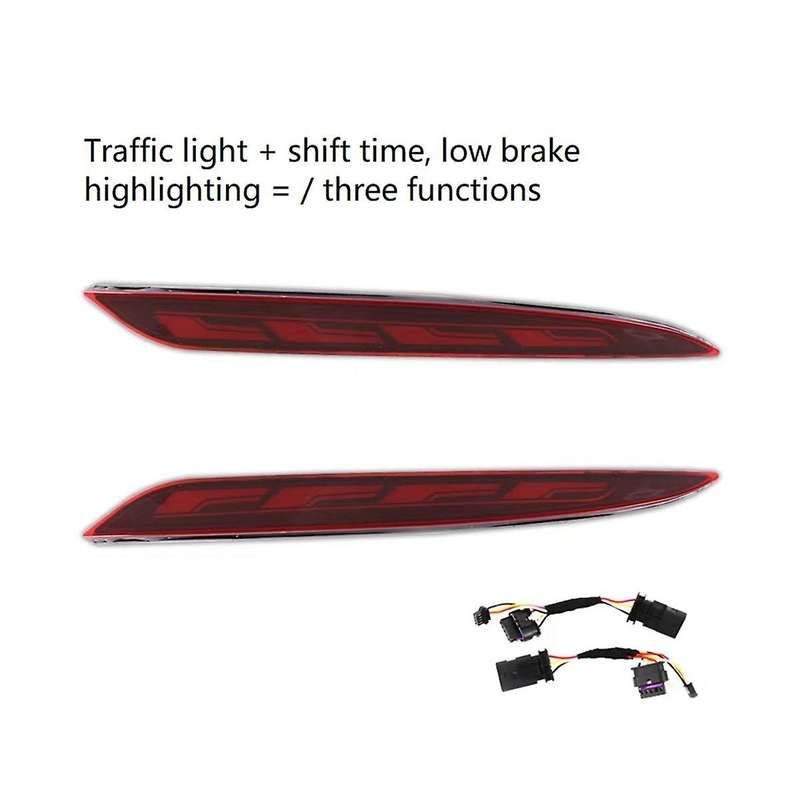 1 Pair New Dragon Scales Turning Light for Rear Bumper Light Rear Fog Light Retrofit Red Case