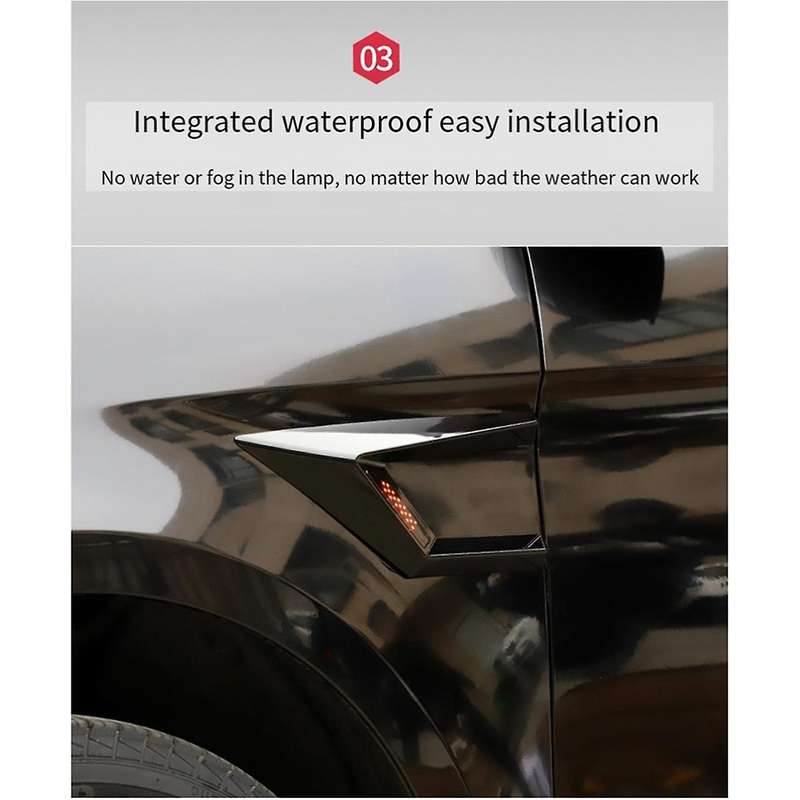 1 Pair of Black Side Lights Lights Turn Signals for New Turn Signal Modification