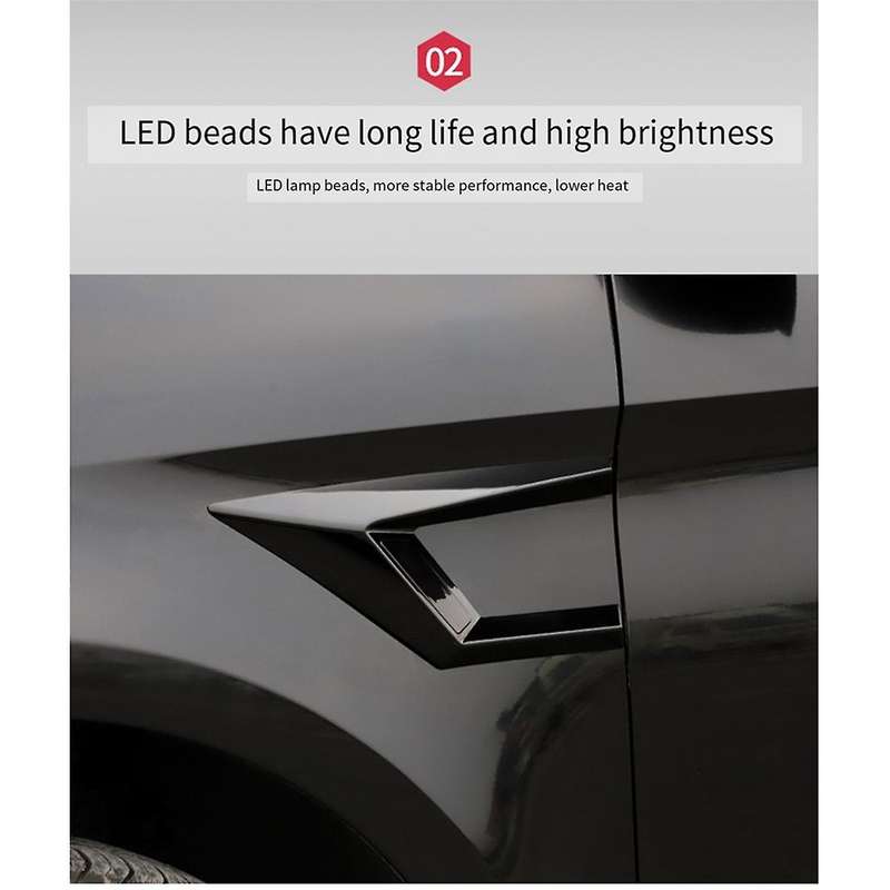 1 Pair of Black Side Lights Lights Turn Signals for New Turn Signal Modification