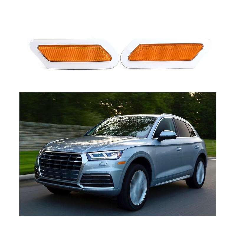 1 Pair Of Front Bumper Side Marker Lights Yellow Fits for Q5 Sq5 2018-2020 80a945071 80a945072