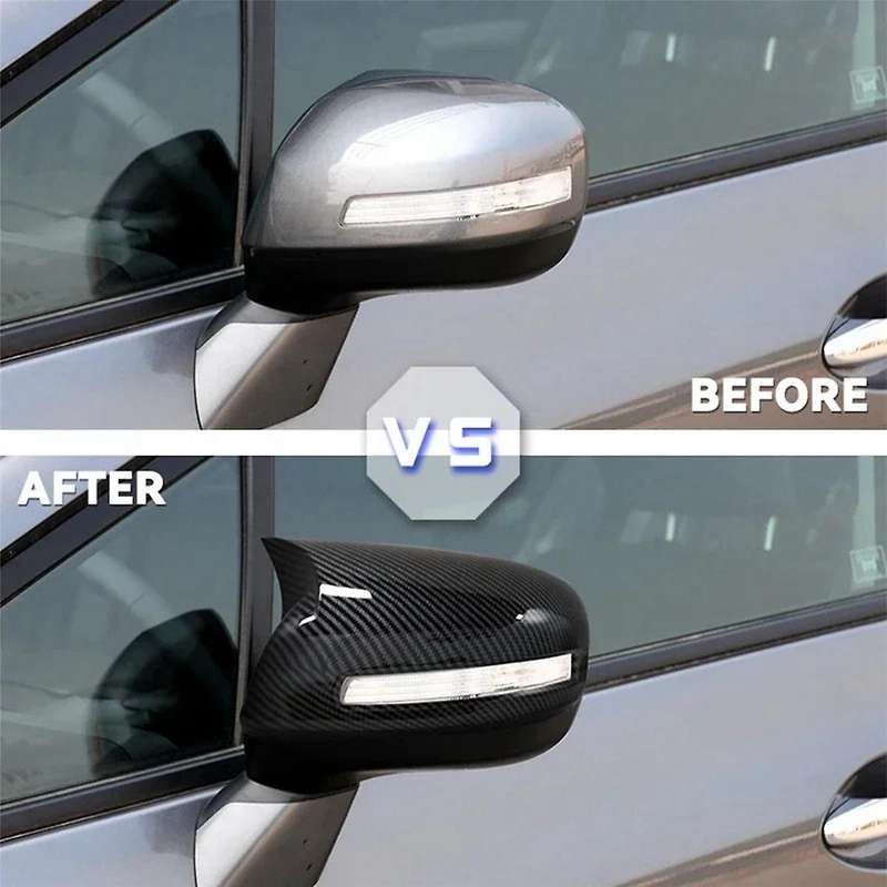 1 Pair of Carbon Fiber Rearview Mirror Covers for 12-15 9Th Generation Horn Cover Decoration Modific