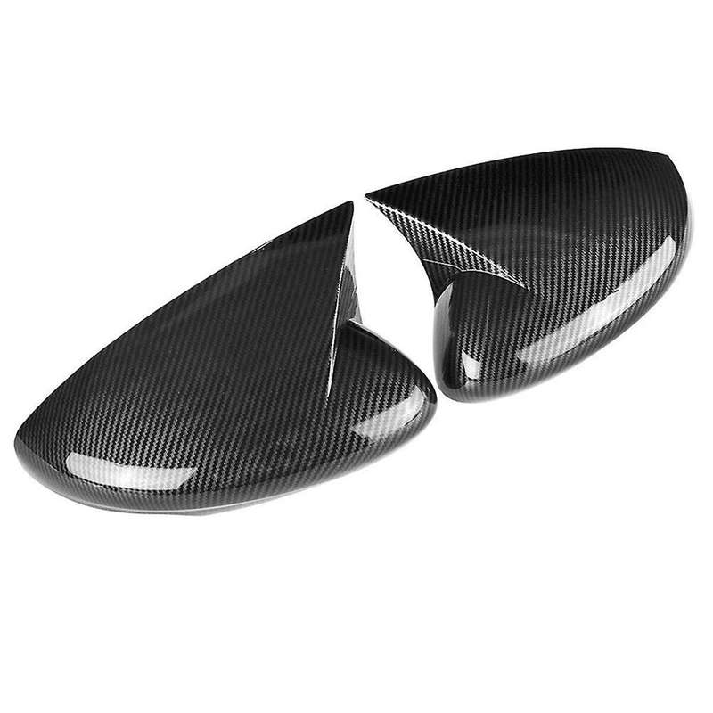 1 Pair of Carbon Fiber Rearview Mirror Housings for Electric Vehicle Mach-E 2021-2022 Horn Cover Mod