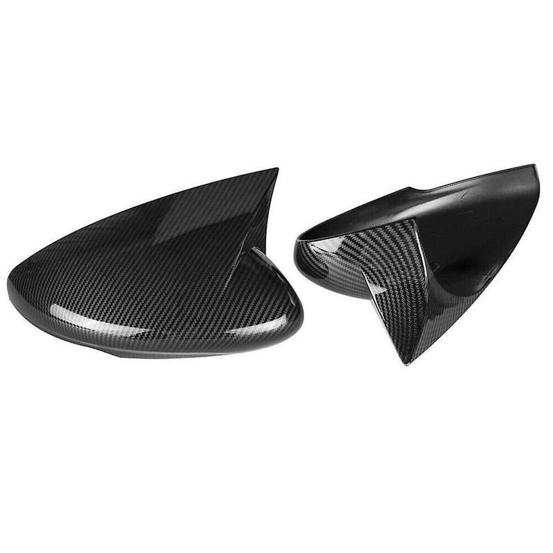 1 Pair of Carbon Fiber Rearview Mirror Housings for Electric Vehicle Mach-E 2021-2022 Horn Cover Mod