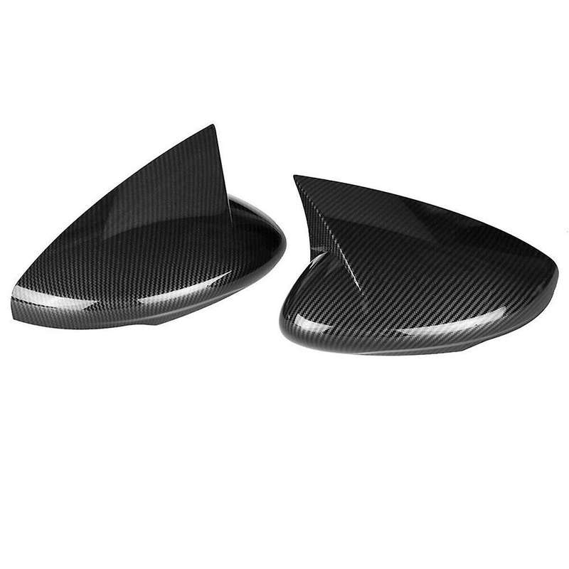 1 Pair of Carbon Fiber Rearview Mirror Housings for Electric Vehicle Mach-E 2021-2022 Horn Cover Mod