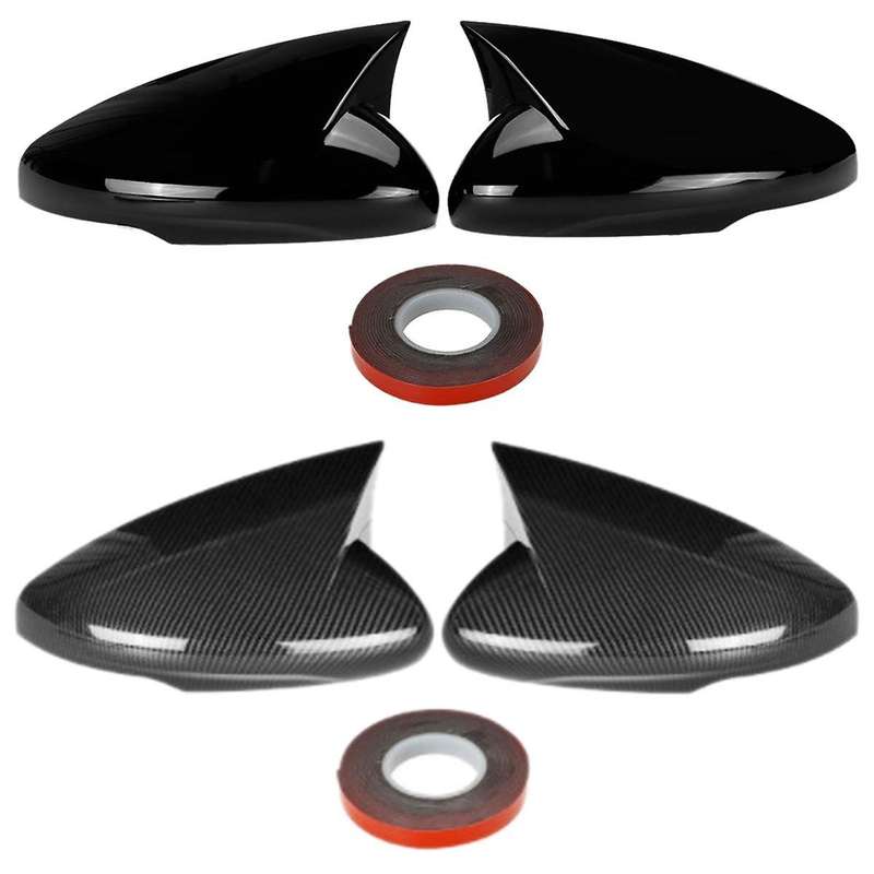 1 Pair of Gloss Black Rearview Mirror Housings for Electric Vehicle Mach-E 2021-2022 Horn Cover Modi