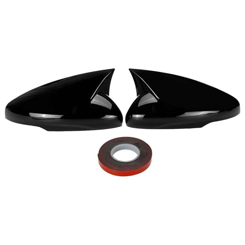 1 Pair of Gloss Black Rearview Mirror Housings for Electric Vehicle Mach-E 2021-2022 Horn Cover Modi