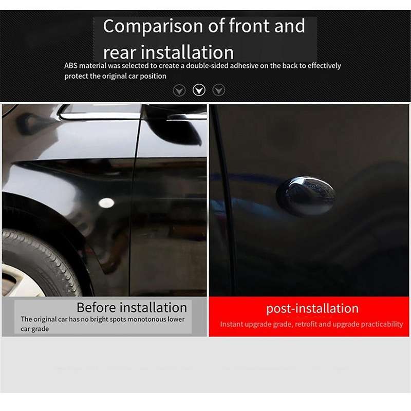 1 Pair of LED Side Lights Streamer Turn Signals Side Lights without Wiring for 16-24 Car Parts