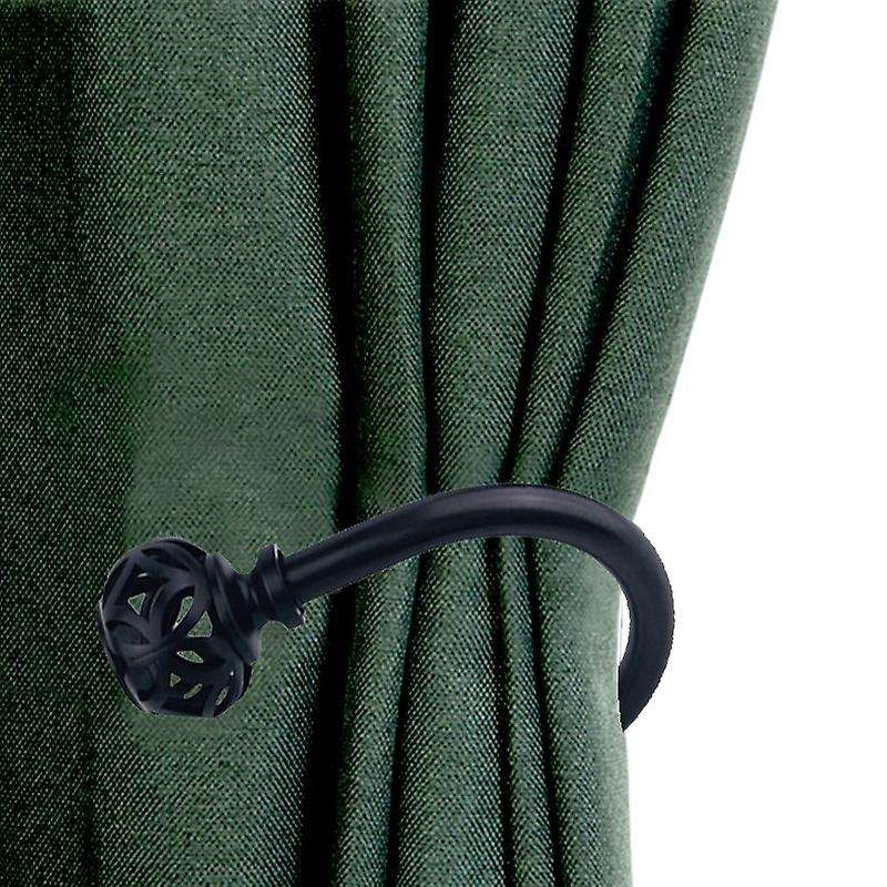 1 Pair of Metal Curtain Hooks - Retro Wall Mounted Curtain Hold Back Tiebacks Wall Hook Tassel Drape