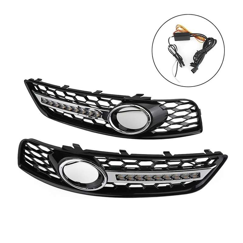 1 Pair of LED Daytime Running Lights Fog Light Frame Grille for A3 S3 RS3 Sports 07-12 Modification