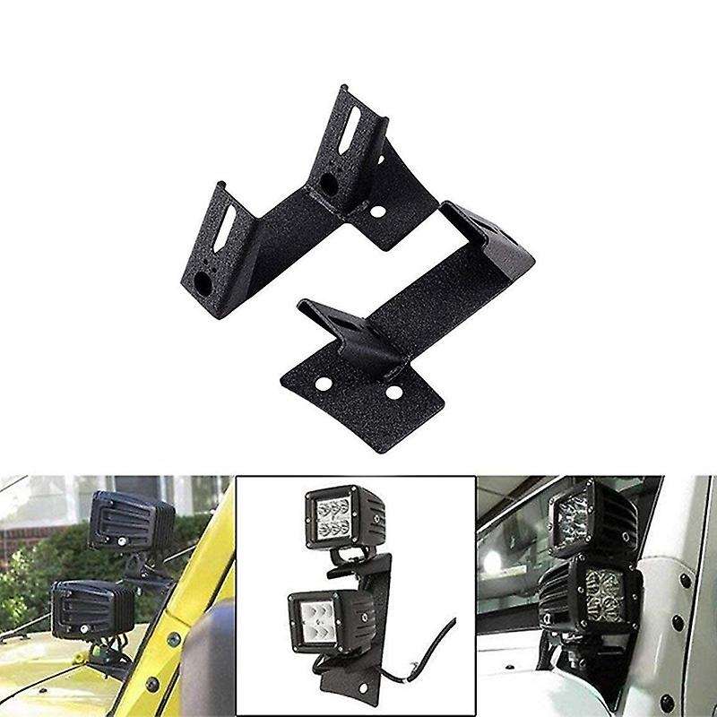 1 Pair -Pillar Dual LED Work Pod Light Mount Bracket for JK 2007-2017 Accessories