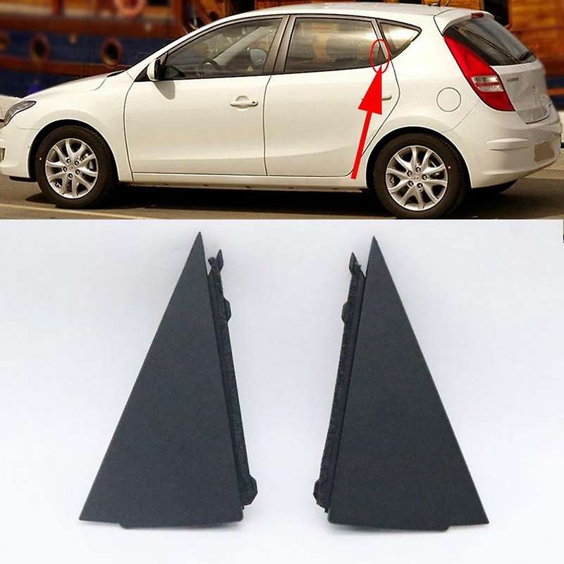 1 Pair Rear Door Triangle Garnish Cover Panel Rear Window Plate Trim Cap for I30 2008-11 838302L000