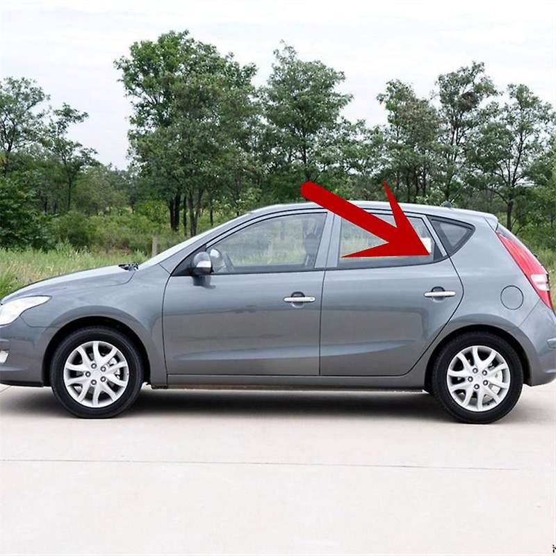 1 Pair Rear Door Triangle Garnish Cover Panel Rear Window Plate Trim Cap for I30 2008-11 838302L000