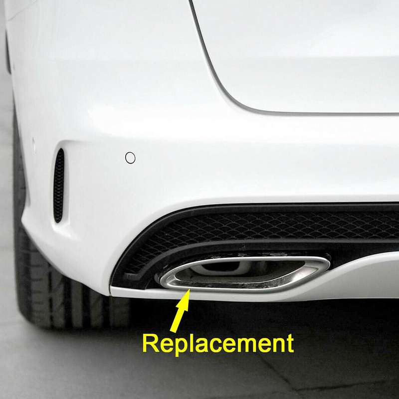 1 Pair Rear Exhaust Pipe Trim Bezel Fit for W177 a W238 E W205 C 2058852221,2058852321